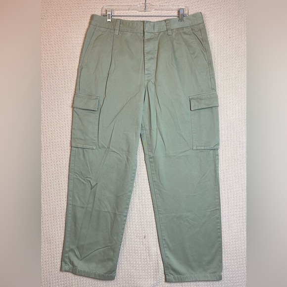 MADEWELL Pleated Cargo Pants Men's Size 34x32 Khaki - Picture 9 of 13